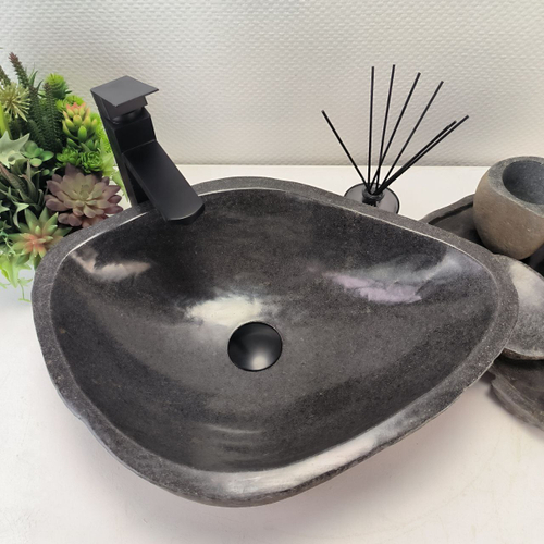 Раковина из речного камня RS-62820 (51*37*16) 56