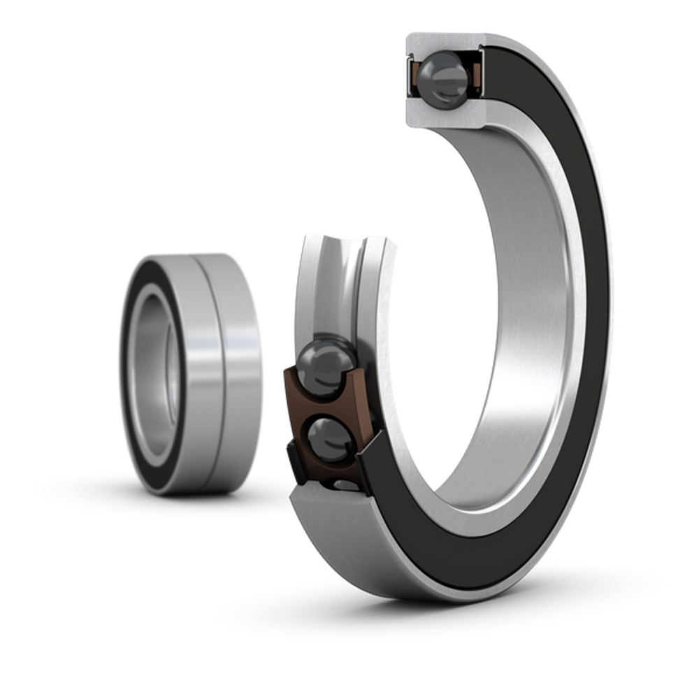 Согласованный комплект двух прецизионных однорядных радиально-упорных шарикоподшипников типа D повышенной грузоподъёмности с уплотнениями S7003 ACD/HCP4ADGA