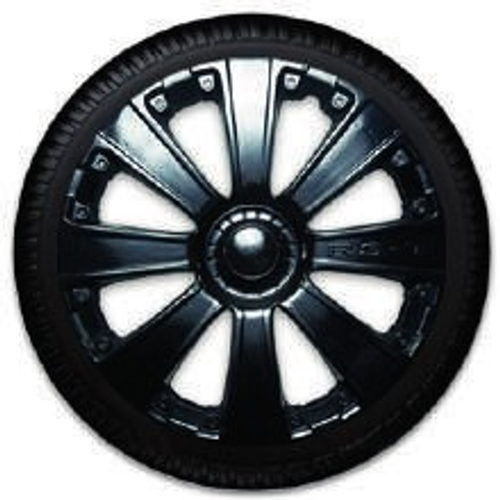Колпак колеса R15 RS-T черный (в мешке 4 упак) (LION)