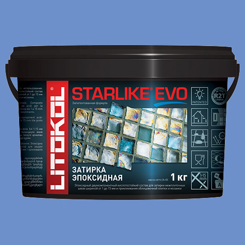 Затирка швов эпоксидная Litokol Starlike Evo S.330 Blu Avio, 1 кг