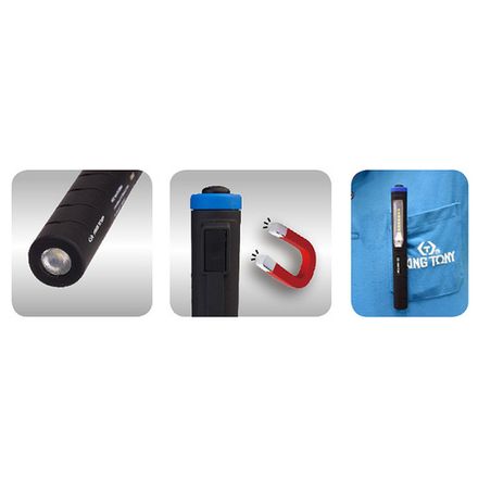 Цена на KING TONY (9TA281) Фонарь светодиодный в форме ручки, Li-Ion, 120 люмен