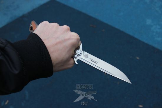 Складной нож НОКС Финка-С (Шайбы) c клинком из стали D2, рукоять G10