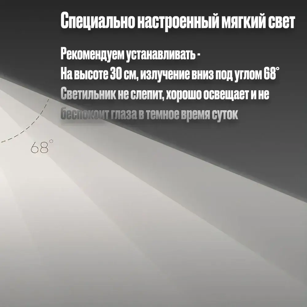 Встраиваемый светодиодный светильник для лестницы с датчиком движения (подсветка) для ступенек, серый