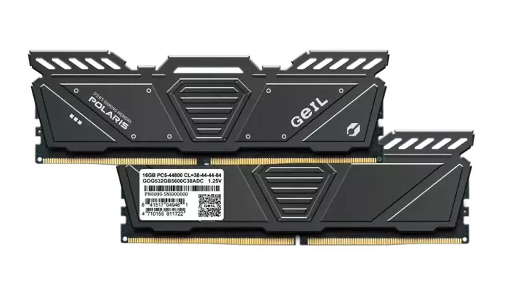 Оперативная память 32GB Kit (2x16GB) GEIL POLARIS 6000Mhz DDR5 PC5-48000 38-40-40-82 1.25V GOG532GB6000C38ADC Titanium Gray
