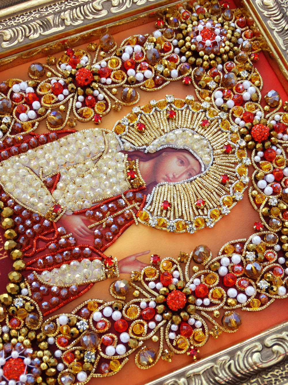 Принт-Ии71 Ткань с нанесенной авторской схемой Святая Агафья