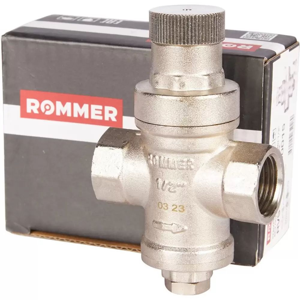 Редуктор давления PN16 1/2" вн/вн без манометра ROMMER (RVS-0009-000015)