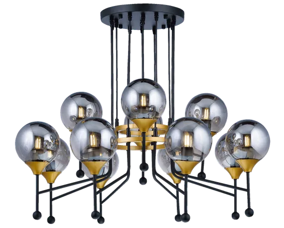 81908/8+4 BLACK+GOLD (1) Люстра Veneto Luce