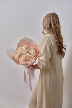 Нежный букет кремового диантуса . 25шт