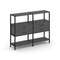 Shelf System Двухсекционный стеллаж трехярусный с ящиками SN.STM-322 Антрацит/Металл Черный 1590*400