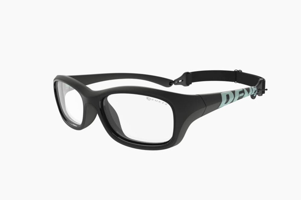 Спортивные очки с диоптриями Demetz Softness R / Black / Light Mint Colorless Cat.0
