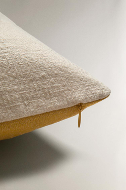 ZARA HOME ЧЕХОЛ ДЛЯ ДЕКОРАТИВНОЙ ПОДУШКИ С ВЫШИВКОЙ «АНАНАСЫ», ЖЕЛТЫЙ