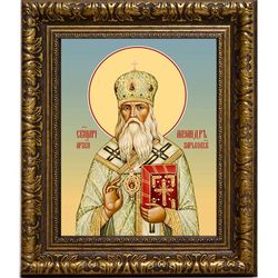 Александр Петровский, архиепископ Харьковский, священномученик. Икона на холсте.