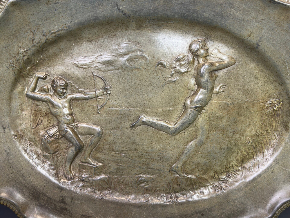 Декоративное блюдо — Дафна и Аполлон. Ар-Нуво