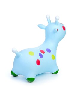 Прыгун Жираф в горох цвет голубой
