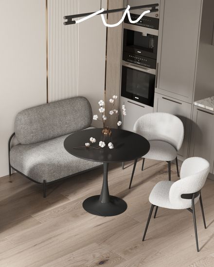 Стул Bibi букле светло-серый