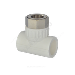 Тройник PP-R комбинированный белый Дн 32х1 1/4" с накидной гайкой VALFEX 11140132