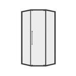 Душевой уголок RGW Passage PA-86B 38088600-14N 100x100 стекло прозрачное/профиль черный матовый