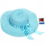 Шляпа женская с широкими полями «Summer», цвет голубой, р58, ширина полей 10см