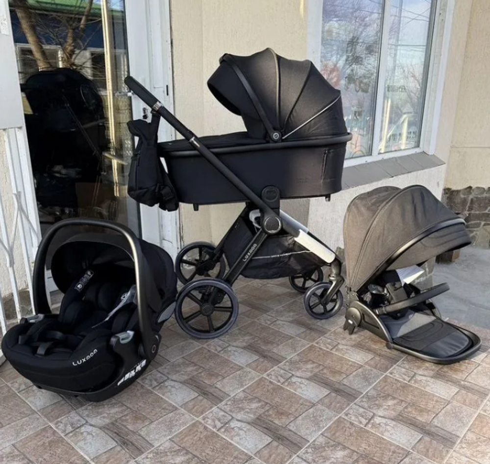 Детская коляска Luxmom FIMOS 999 3в1 (черный)