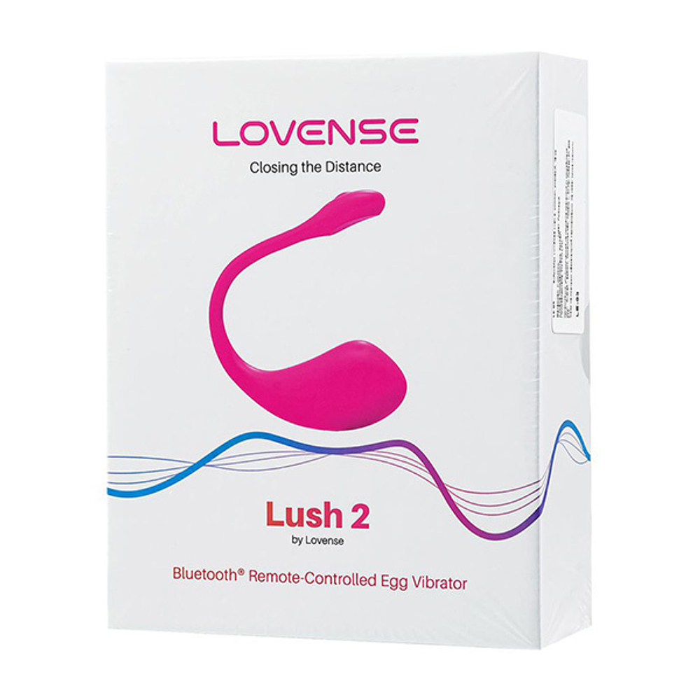 Розовое силиконовое виброяйцо 18см с управлением через приложение Lovense Lush 2 Smart Vibrating Egg Pink LE-03