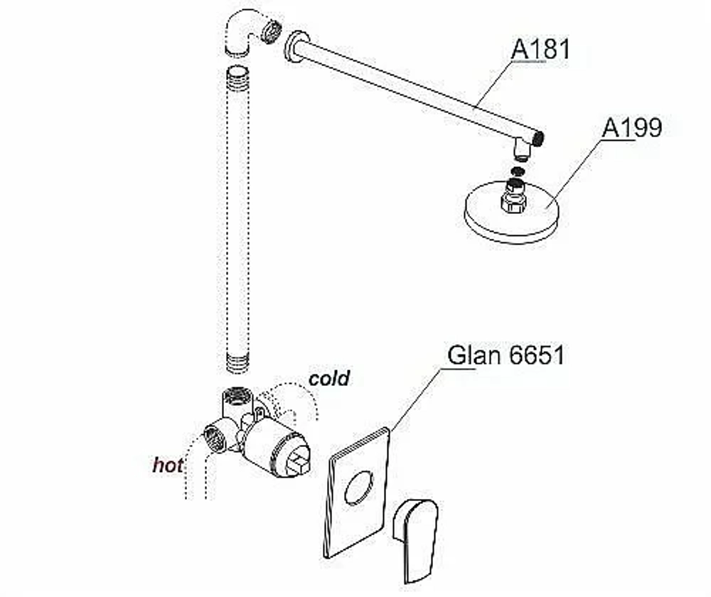 Душевая система WasserKRAFT Glan 6600 A66181
