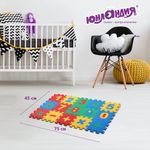 Коврик-пазл напольный 0,75х0,45 м, мягкий, "Учим цифры", 15 частей 15х15 см, толщина 1 см, ЮНЛАНДИЯ, 664658