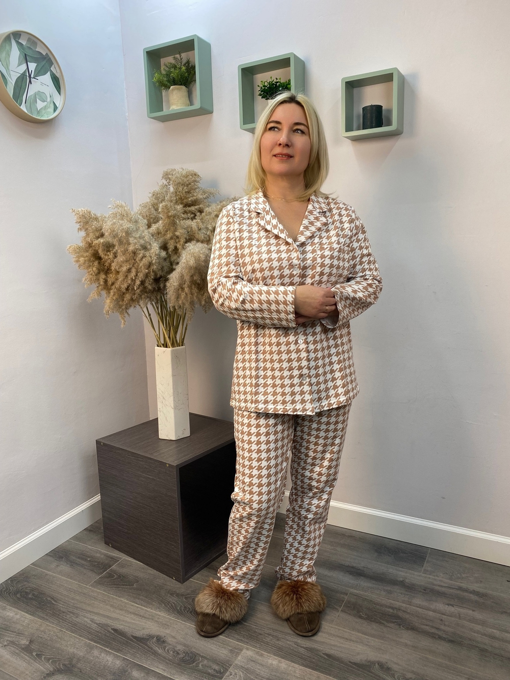 Пижама женская "1479 Ф.Н" брюки (Моделлини) пуговицы