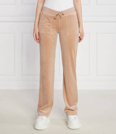 Спортивные штаны Del Ray Classic Velour Pant Pocket Design GOLD HW Juicy Couture - бежевый(JCAP180G)