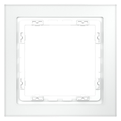 Рамка стеклянная VOLTUM S70 на 1 пост, (белый,матовый,стекло)