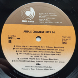 Винтажная виниловая пластинка LP Сборник АББА ABBA Greatest Hits 24 (Japan 1980) (Obi) Mamma Mia