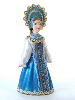 Кукла фарфоровая Ульяна в русском девичьем костюме