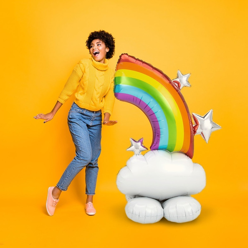 Фольгированный шар-фигура «Радуга в облаках» AIR, 157 см