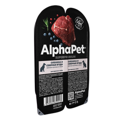 Консервы ALPHAPET Superpremium консервы для собак с олениной и северными ягодами (кусочки в соусе) - 100 гр