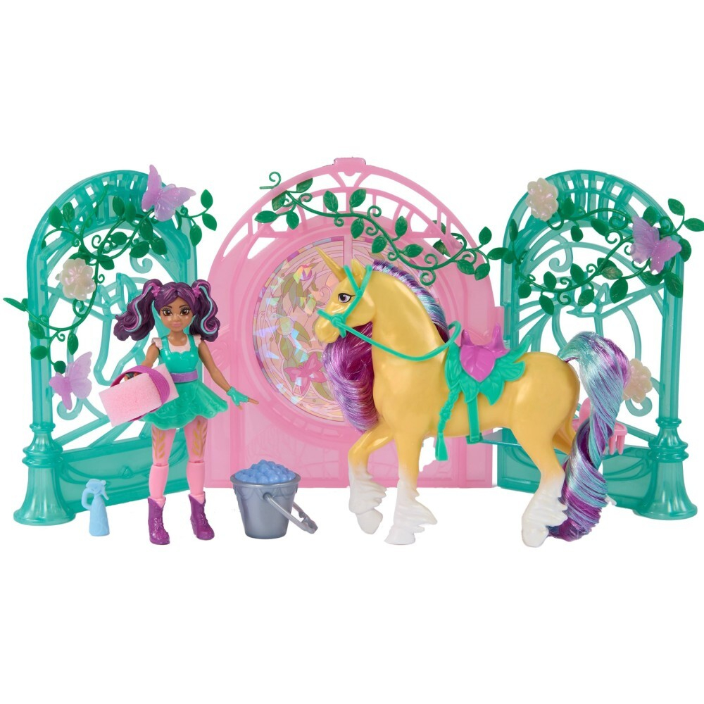 Академия Единорогов - меняющий цвет единорог + кукла Эва Коробка с лошадью 20150560