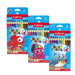 Карандаши цветные Yalong 12 цв., "Подводный мир" деревянные, трехгранные, заточенные, дизайн на корпусе, грифель 3.0 мм, картон. уп., европодвес