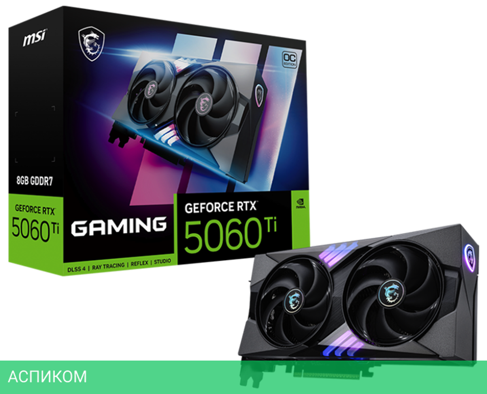 Видеокарта MSI GeForce RTX 5060 Ti Gaming OC 8GB GDDR7