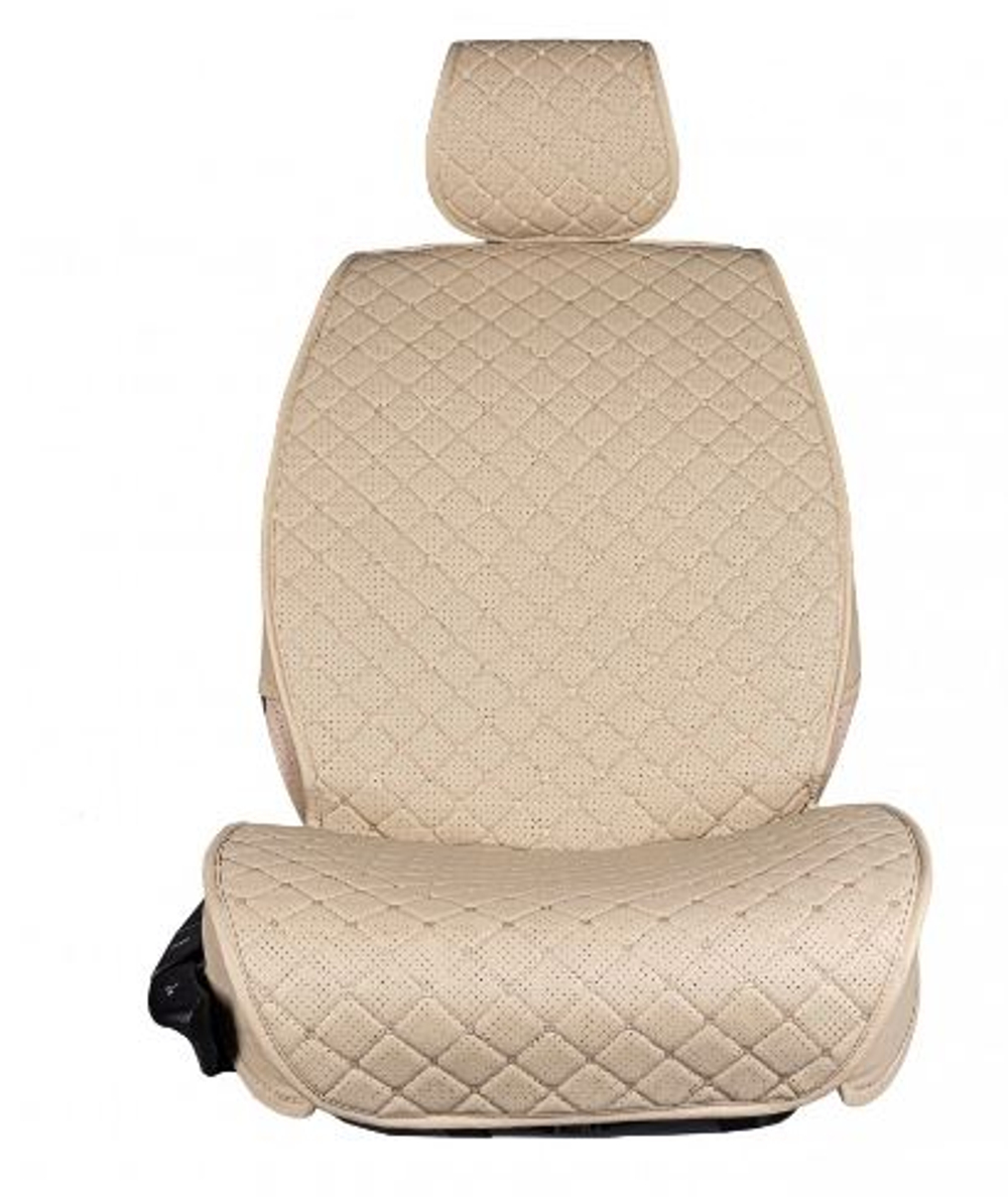 Накидки сидений ПОЛНЫЙ Coolpart MAXIMAL (кт11пр) - JJ-30-BEIGE - Эко-кожа Квадрат бежевый/ шов беж