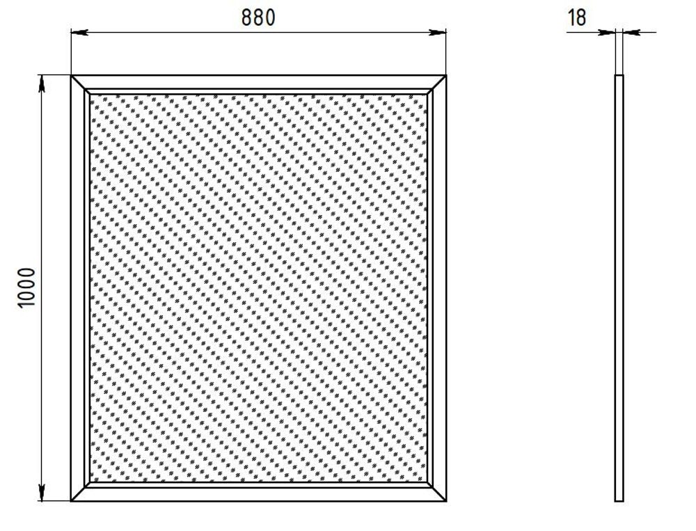 Зеркало настенное 88х100, Тронд, прямоугольное, в раме из дуба, коричневый, Makosa