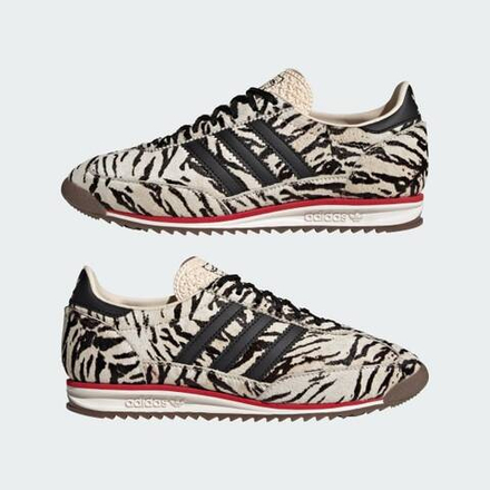 ADIDAS Кроссовки SL 72 OG с анималистическим принтом, белый/черный