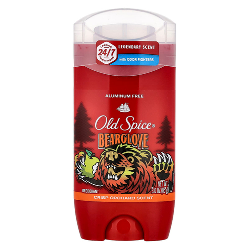 Old Spice, Bearglove, дезодорант-стик, без алюминия, фруктовый вкус, 85 г (3 унции)