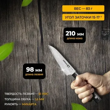 SD67-0010 Овощной нож Samura 67 Damascus