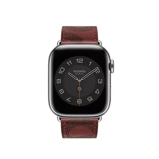 Apple Watch Hermès Series 7 - 45mm Rouge H/Noir Circuit H Single Tour GPS + Cellular