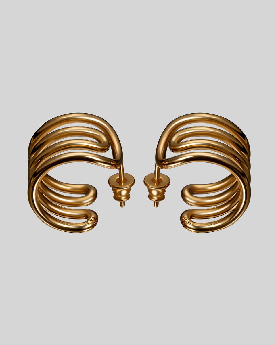 Серьги Neverending UU Golden