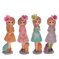 GAEM Фигурка декоративная "Девочка", L6,5 W6 H18,5 см, 4в.