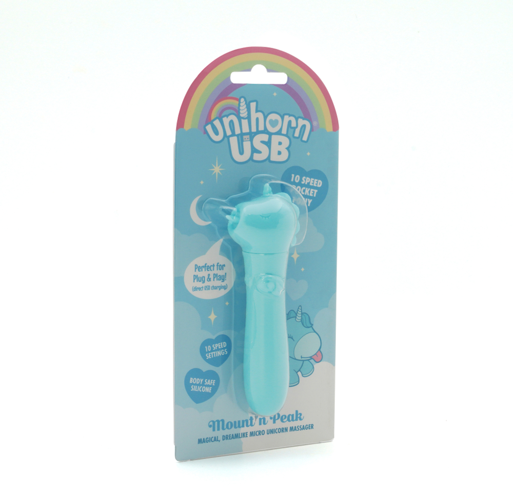 Вибропуля Unihorn USB - Mount'n Peak, голубой