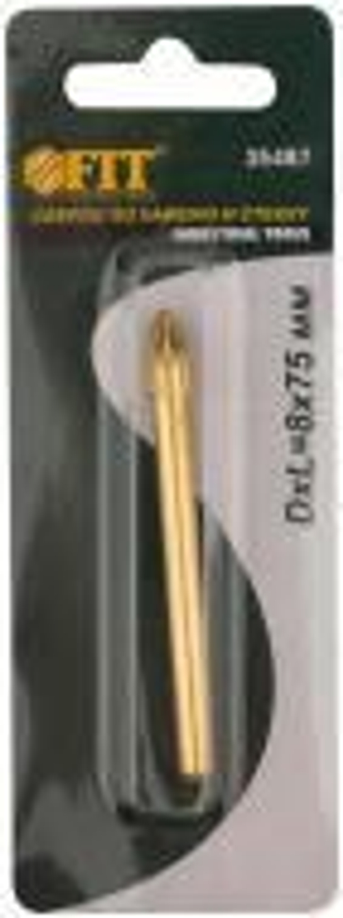 35487 Сверло по кафелю и стеклу 4 режущие кромки,титановое покрытие 8 х 75мм FIT