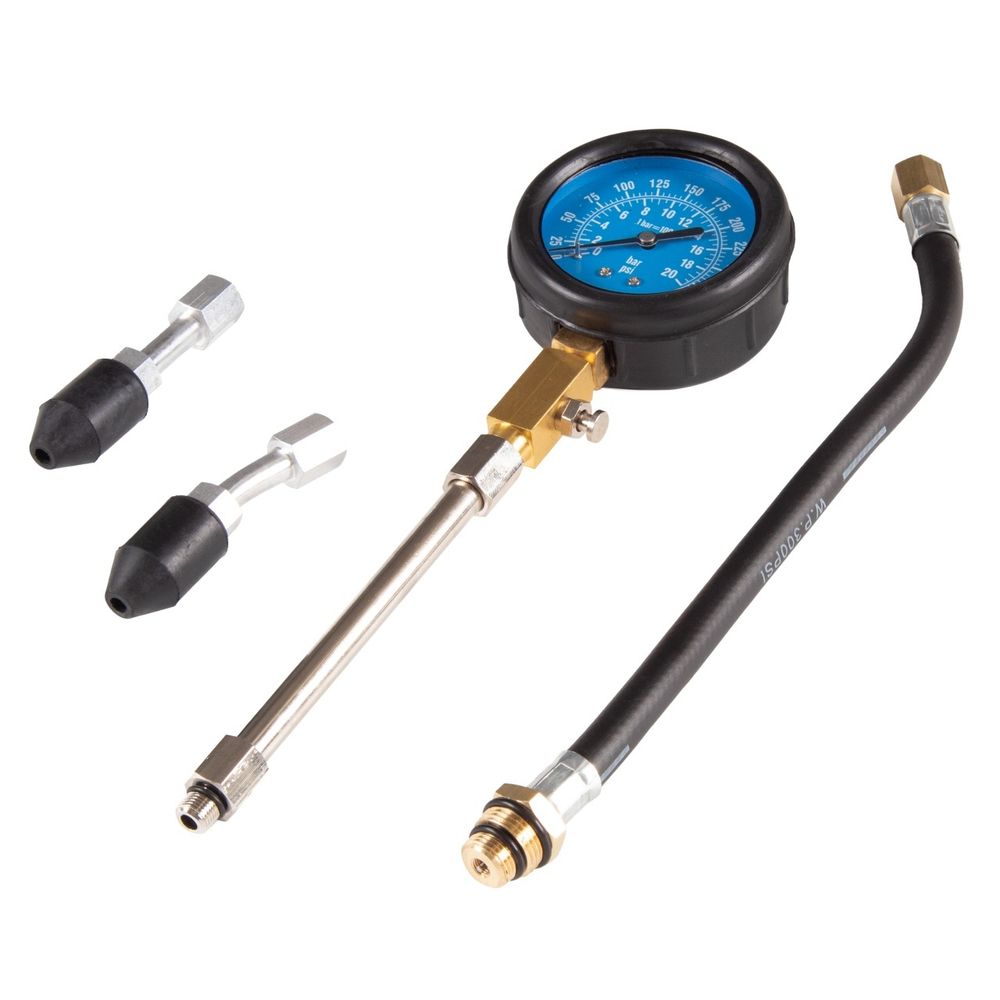 AFFIX (AF12010521C) Компрессометр бензиновый, 0-21 атм, кейс, 5 предметов