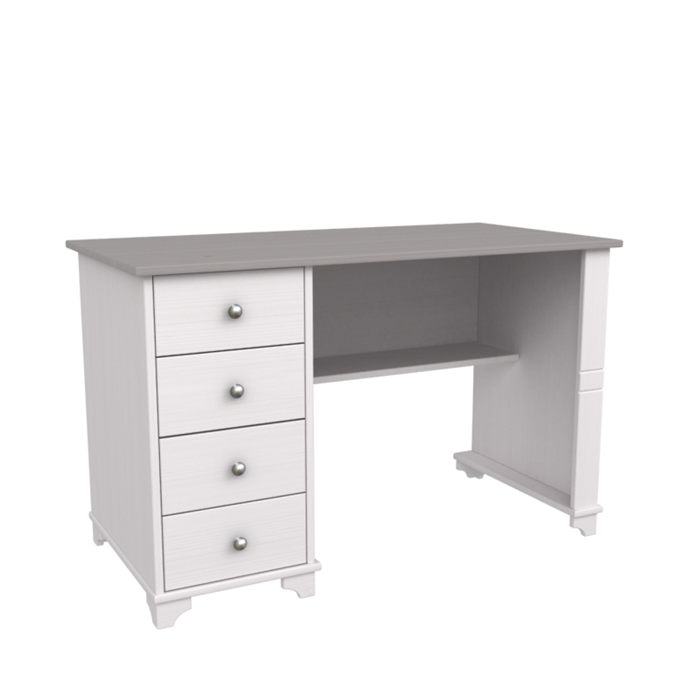 Стол письменный с ящиками «Бейли» белый воск/антрацит