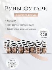 Набор рун из серебра