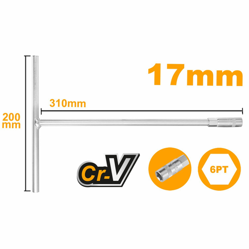 Торцевой ключ 17 мм с Т-образной ручкой INDUSTRIAL